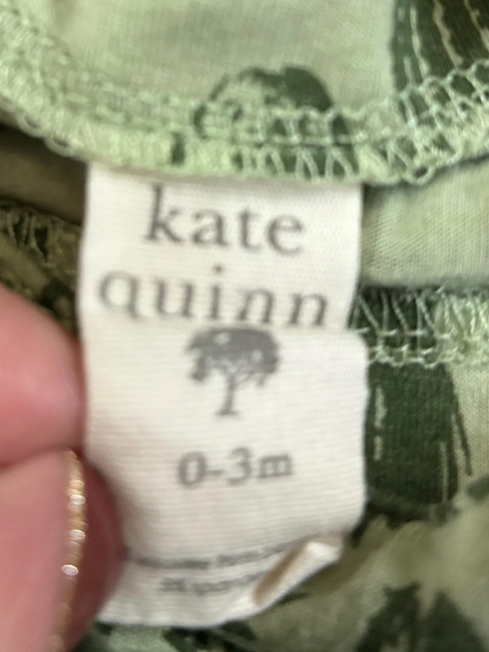 Kate Quinn Baby 0-3M Green Cactus Print Sleeveless Bubble Romper Bodysuit #1316